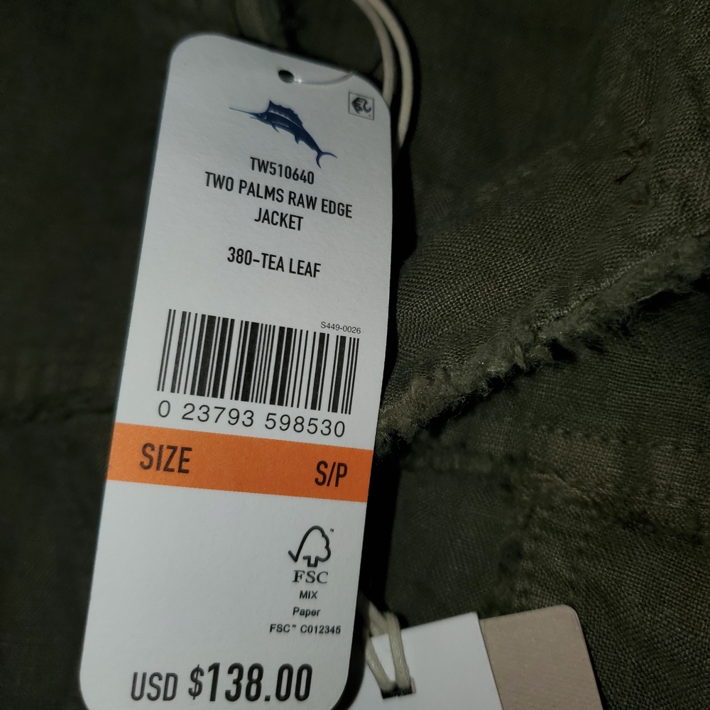 Tommy Bahama Green Utility Jacket with Lightweight Design - Picture 3 of 4